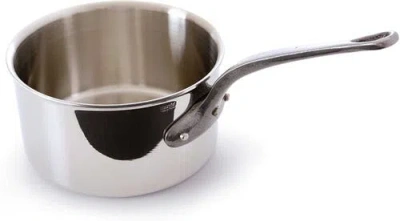 Mauviel M'cook Ci 3.6 Quart Stainless Steel Covered Saucepan W/cast Iron Handle, 7.8 Inch In Silver