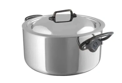 Mauviel M'cook Ci Stainless Steel Stewpan With Lid, 9.4 Inch In Silver