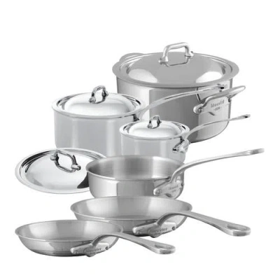 Mauviel M'cook Stainless Steel 10 Piece Cookware Set In Silver