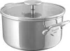 Mauviel M'cook Stainless Steel Casserole Dish W/glass Lid, 6.3 Inch