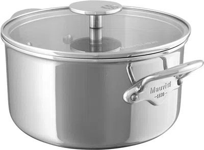 Mauviel M'cook Stainless Steel Casserole Dish W/glass Lid, 7.8 Inch In Gray