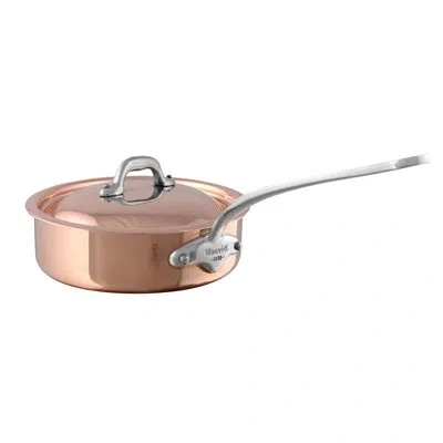 Mauviel M'heritage 150 S Copper Saute Pan With Curved Lid And Cast Stainless Steel Handle, 6-qt