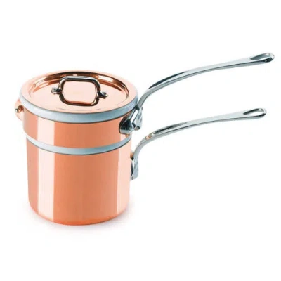 Mauviel M'heritage M'150s 0.9 Qt. Bain Marie Cast Stainless Handle In Copper