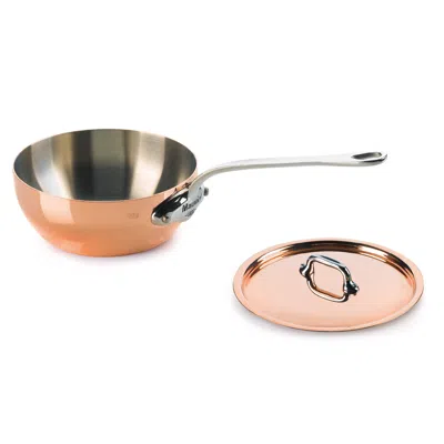 Mauviel M'heritage M'150s 1.7 Qt. Curved Splayed Saute & Lid Stainless Handle In Pink