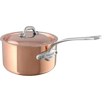 Mauviel M'heritage M'150s 1.9 Qt. Saucepan & Lid Cast Stainless Handle In Brown