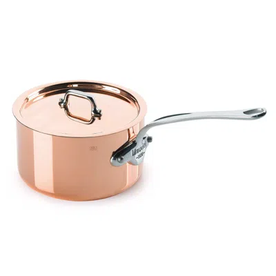 Mauviel M'heritage M'150s 3.6 Qt. Saucepan & Lid Cast Stainless Handle In Pattern