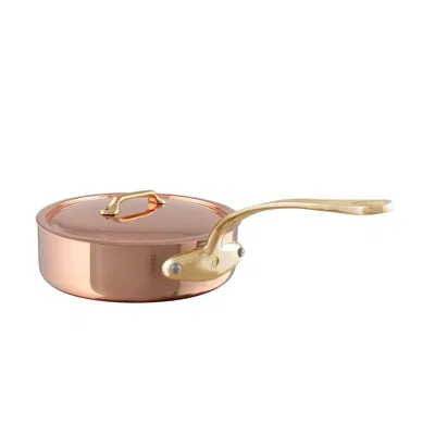 Mauviel M'heritage M'200 B 3.3 Quart Saute Pan With Lid, Brass Handle In Neutral