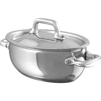 Mauviel M'minis Oval Cocotte With Lid, 4.7 Inch In Silver
