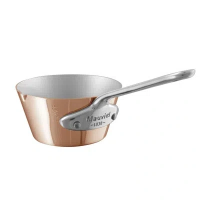 Mauviel M'minis Splayed Saute Pan With Pouring Edge & Brass Handle, 3.54-in In Copper,stainless Steel