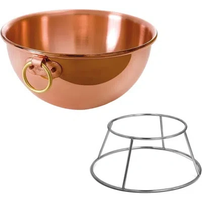 Mauviel M'passion Copper Egg White Beating Bowl With Ring & Support