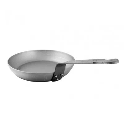 Mauviel M'steel Black Carbon Steel Round Frying Pan With Iron Handle