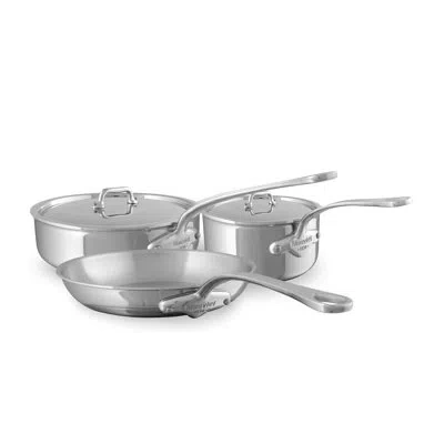 Mauviel M'urban 4 Tri-ply 5-piece Cookware Set With Cast Stainless Steel Handles In Silver