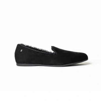 Mave & Chez Audrey Suede Slipper In Black