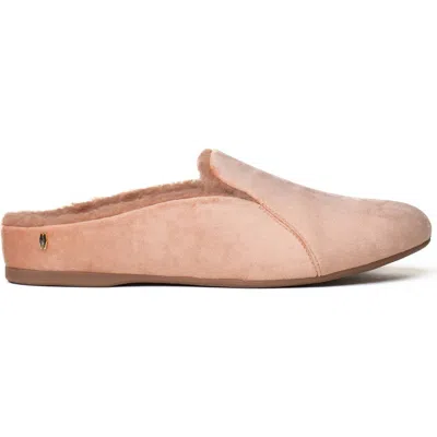 Mave & Chez Maya Velvet Slipper In Peach Bellini