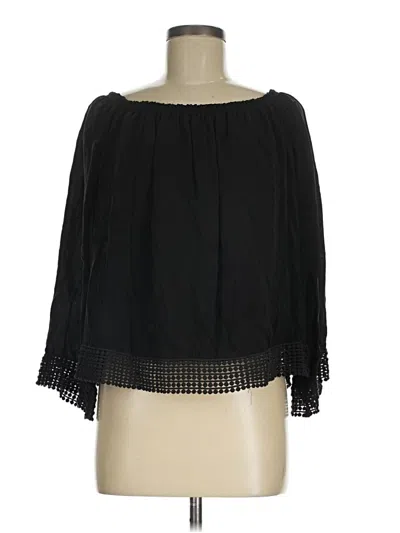 Pre-owned Maven West 3/4 Sleeve Blouse In Black