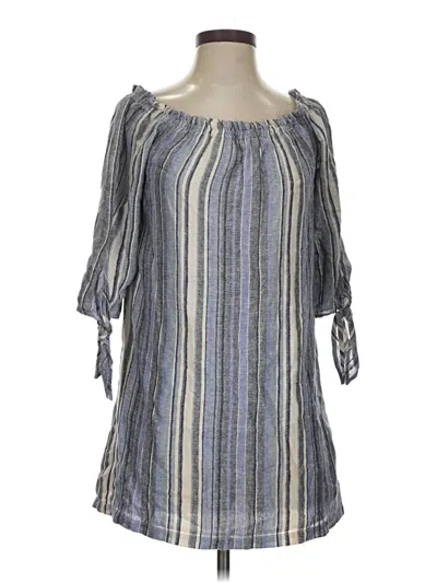Pre-owned Maven West 3/4 Sleeve Blouse In Gray