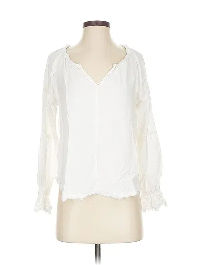 Pre-owned Maven West 3/4 Sleeve Blouse In White