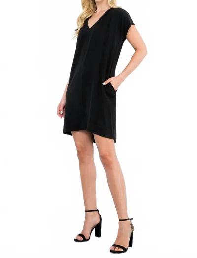 Maven West Ashley Short Sleeve Tencel Dress In Black
