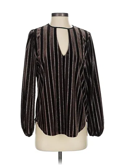 Pre-owned Maven West Long Sleeve Blouse In Black