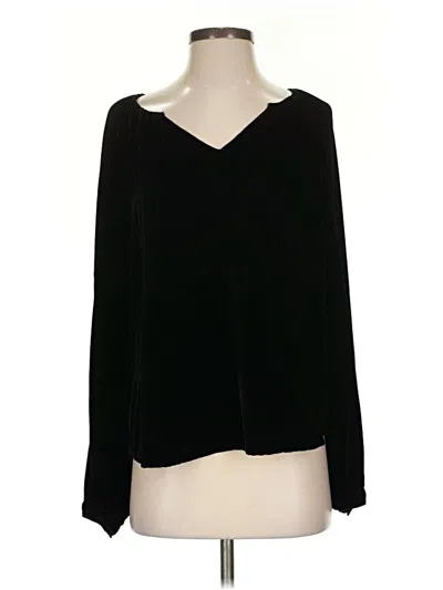 Pre-owned Maven West Long Sleeve Blouse In Black