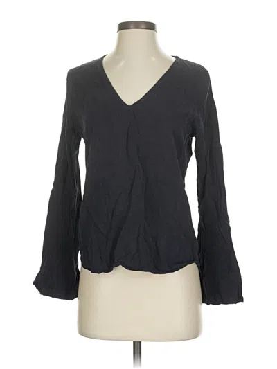 Pre-owned Maven West Long Sleeve Blouse In Gray