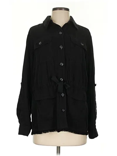 Pre-owned Maven West Long Sleeve Button Down Shirt In Black