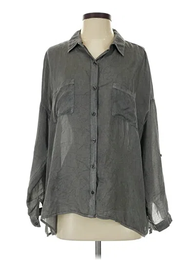 Pre-owned Maven West Long Sleeve Button Down Shirt In Gray