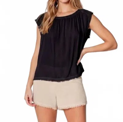 Maven West Mixed Media Tank Top In Black