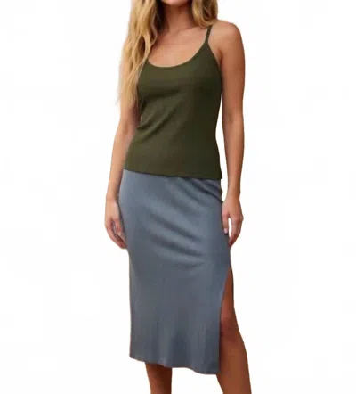 Maven West Scoop-neck Tank Top In Dark Olive In Green
