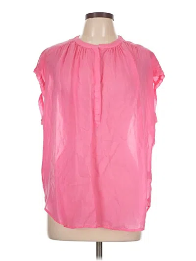 Pre-owned Maven West Short Sleeve Blouse In Pink