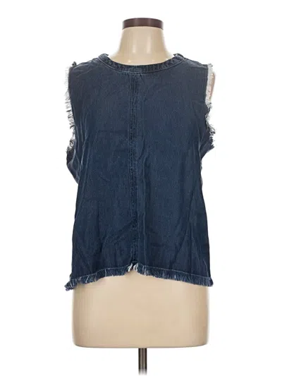 Pre-owned Maven West Sleeveless Blouse In Blue