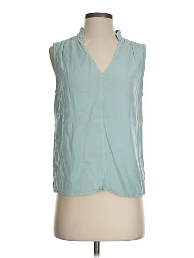 Pre-owned Maven West Sleeveless Blouse In Teal