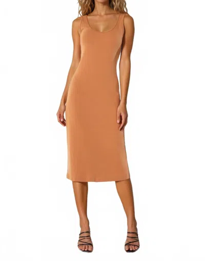 Maven West Sleeveless Bodycon Dress In Cognac In Brown