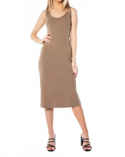 Maven West Sleeveless Bodycon Dress In Mocha In Brown