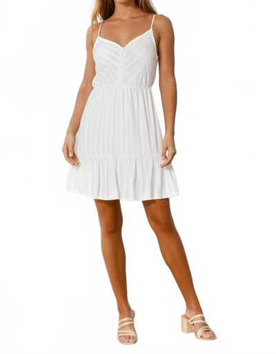 Maven West Striped Tiered Camisole Mini Dress In Natural In White