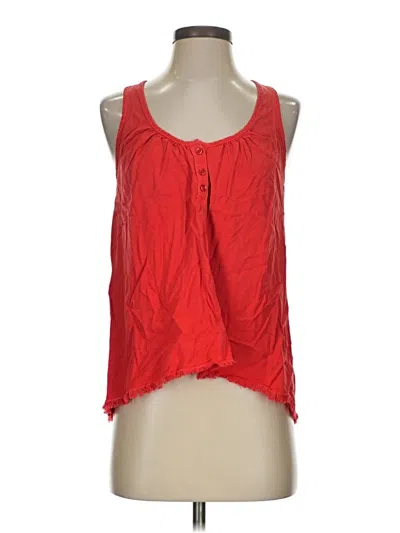 Pre-owned Maven West Tank Top Red Halter Neckline Tops