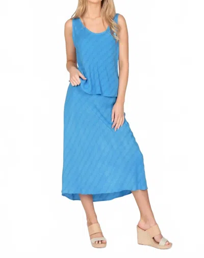 Maven West Textured Tank Top In Sky Light In Blue