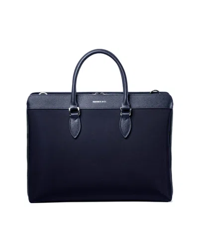 MAVERICK & CO. MEN'S ALPHA LEATHER TRIMMED BRIEFCASE