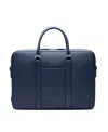 Maverick & Co. Men's Manhattan Monochrome Leather Briefcase In Navy