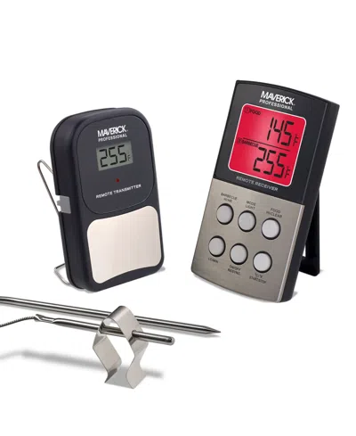 Maverick Long Range Wireless Remote Barbeque Dual Probe Thermometer In Black