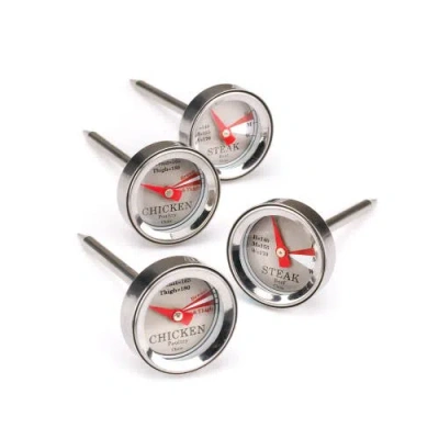 Maverick Mini Steak & Chicken Thermometer Set, 4 Piece In Silver