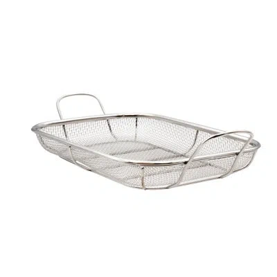 Maverick Stainless Steel Mesh Roasting Pan In Silver