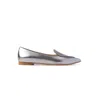 Mavette Women's Fiona Flat - Silver Metallic Leather