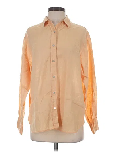 Pre-owned Mavi 3/4 Sleeve Button Down Shirt In Orange