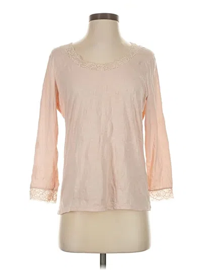 Pre-owned Mavi 3/4 Sleeve Top Pink Scoop Neck Tops
