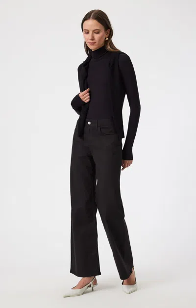 Mavi Alena Straight Leg In Black Luxe Twill