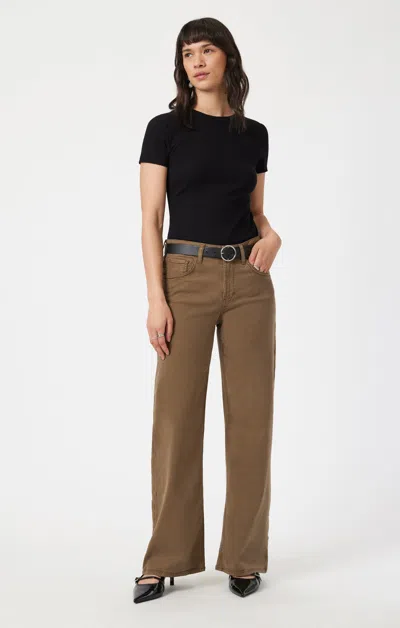 Mavi Alena Straight Leg In Brindle Luxe Twill In Brown