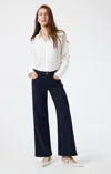 Mavi Alena Straight Leg In Midnight Luxe Twill In Dark Blue