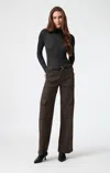 Mavi Alva Straight Leg Cargo In Oak Luxe Twill In Brown