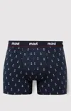 Mavi Anchor Print Boxer Briefs In Navy In Blue